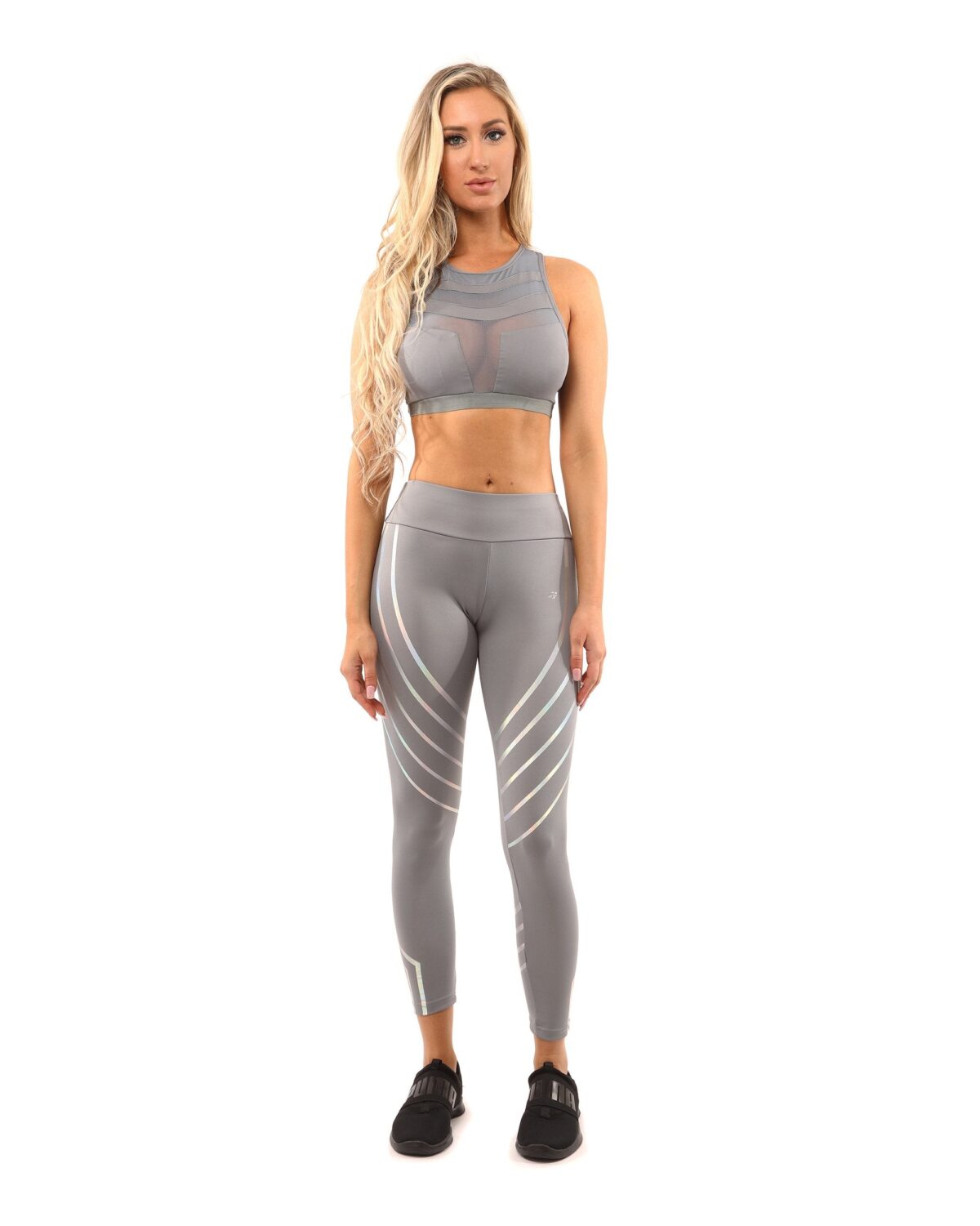 Laguna Set - Leggings & Sports Bra - Grey - onlinemegasale.com
