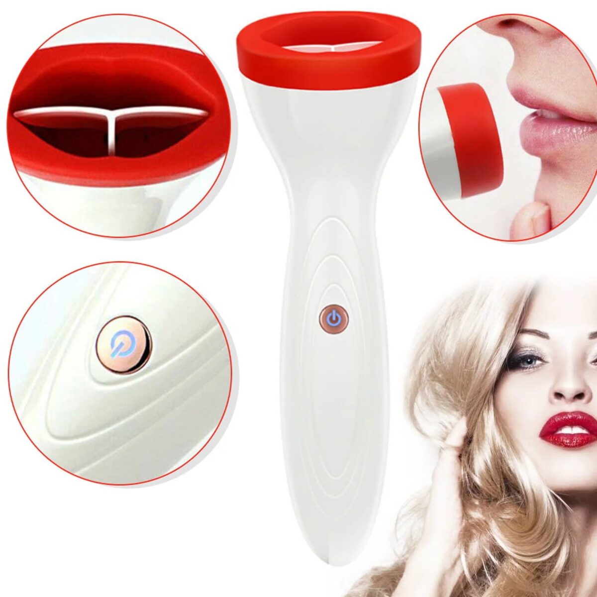 Silicone Lip Plumper Device USB Lip Plump Enhancer - onlinemegasale.com