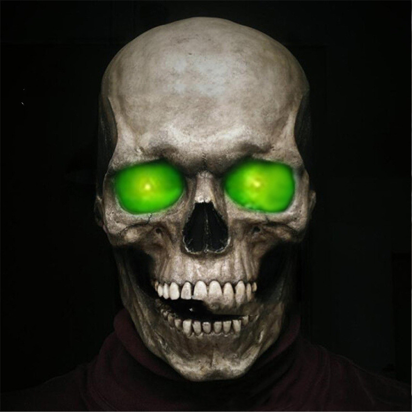 New Halloween Scary Skull With Movable Mouth And Glow - onlinemegasale.com