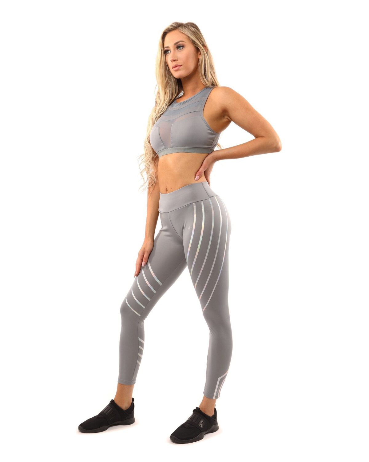 Laguna Set - Leggings & Sports Bra - Grey - onlinemegasale.com