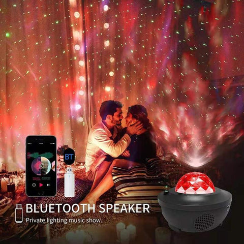Galaxy Projector Night Light Ocean Wave Projection with Bluetooth - onlinemegasale.com
