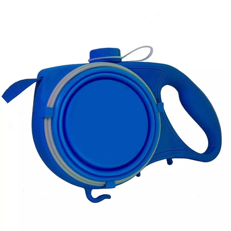 Durable Dog Leash Automatic Retractable With Water Bottle Bowl - onlinemegasale.com
