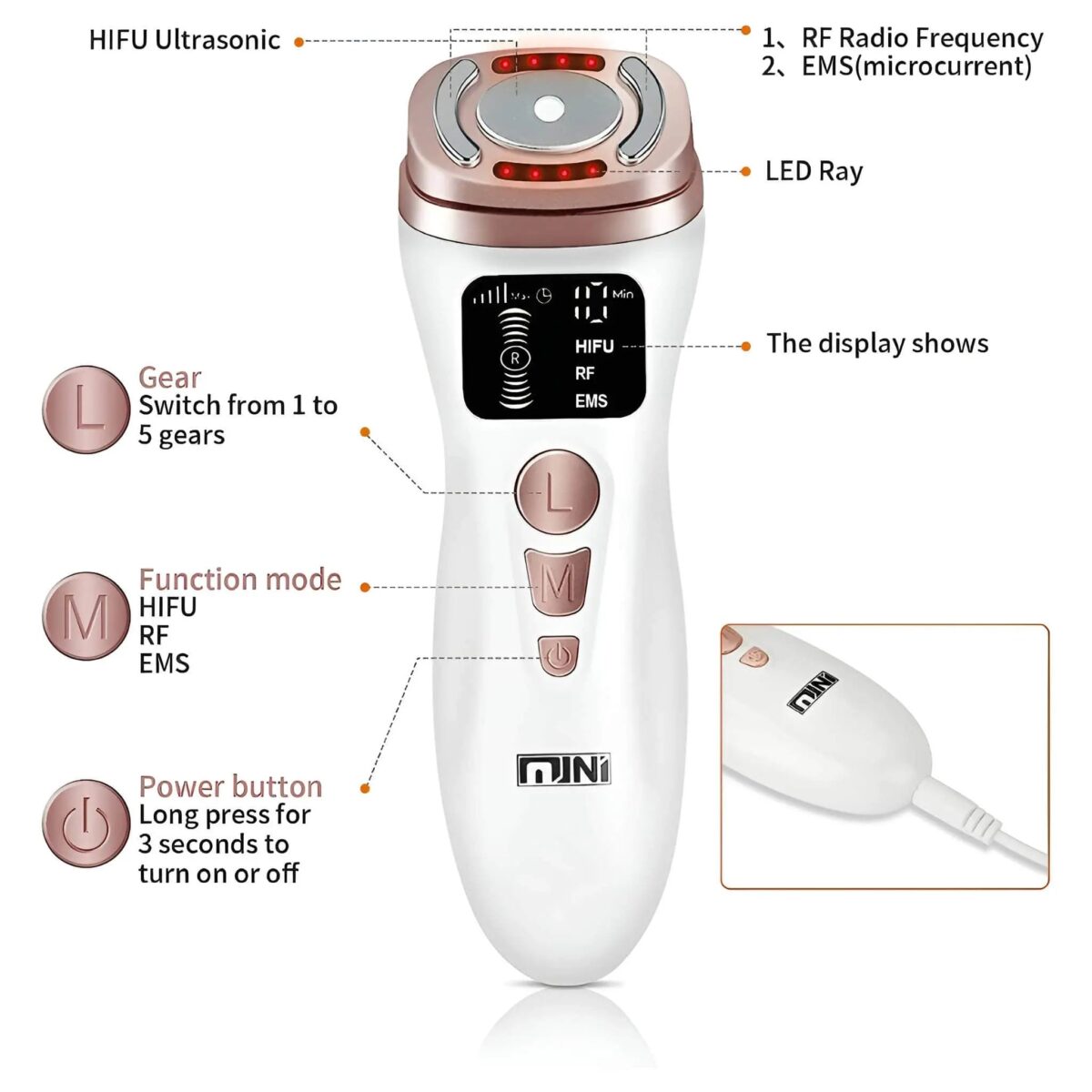 HiFU RF Ultrasonic Facial Machine For Skin Tightening - onlinemegasale.com