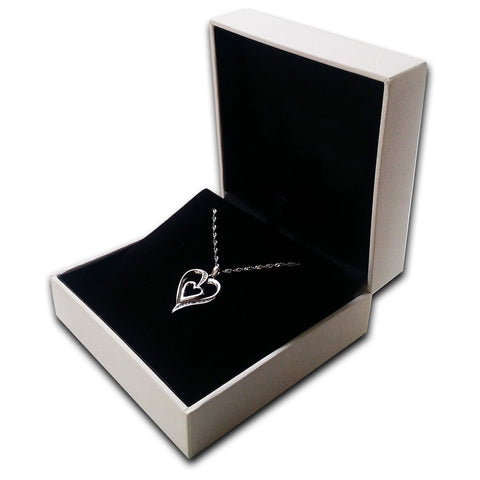 Double Heart Necklace - 925 Sterling Silver Jewellery Pendant - onlinemegasale.com