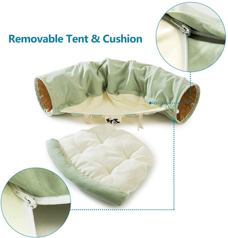 Cat Bed tunnel Collapsible 2-Hole Tube - onlinemegasale.com