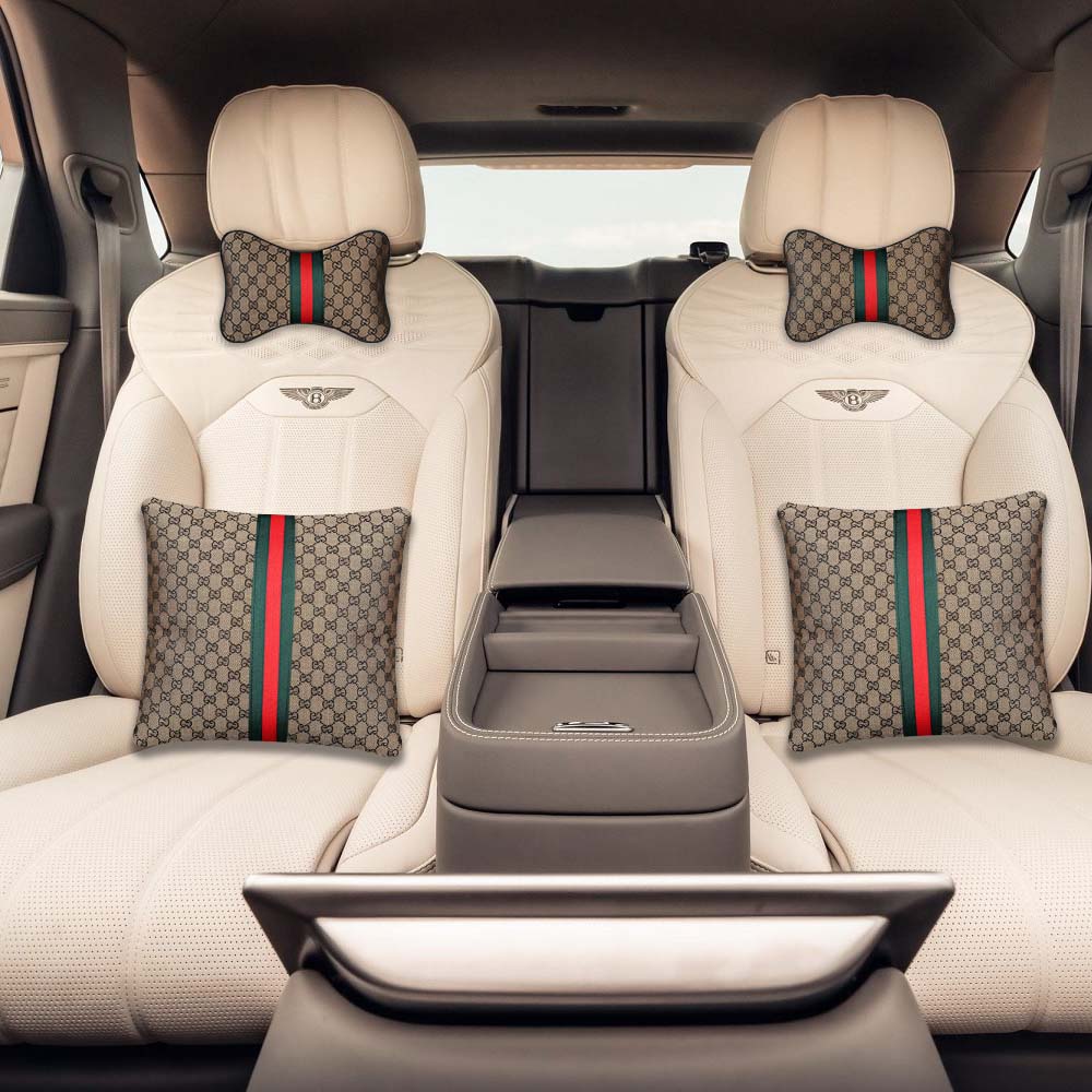 Deluxe Designer Pattern Charming Coffee NeckRest & BackRest Cushion - onlinemegasale.com