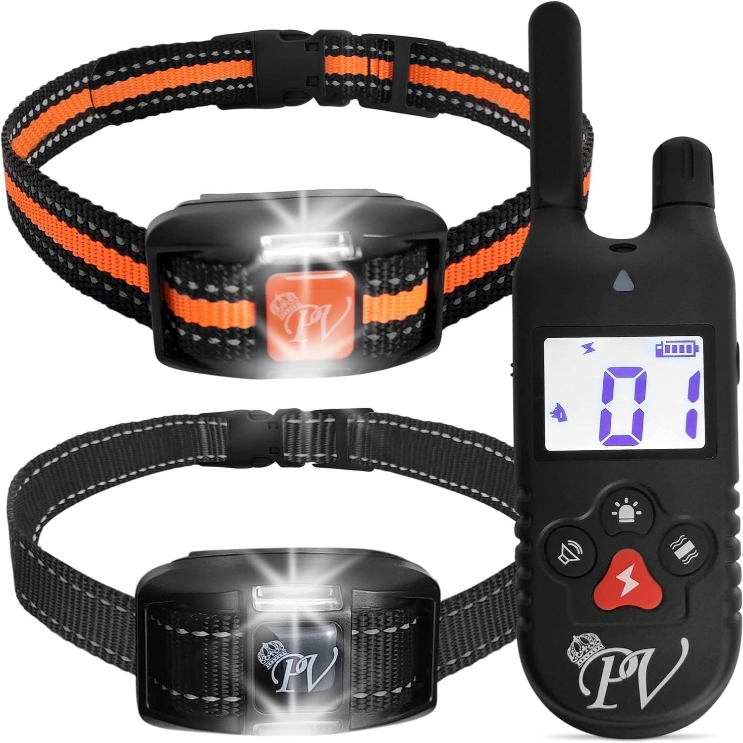 Dog Training Collar 3000 ft Control Range, Waterproof, Remote, LED Light, Beep, Shock, Vibration and Keypad Lock Mode - onlinemegasale.com