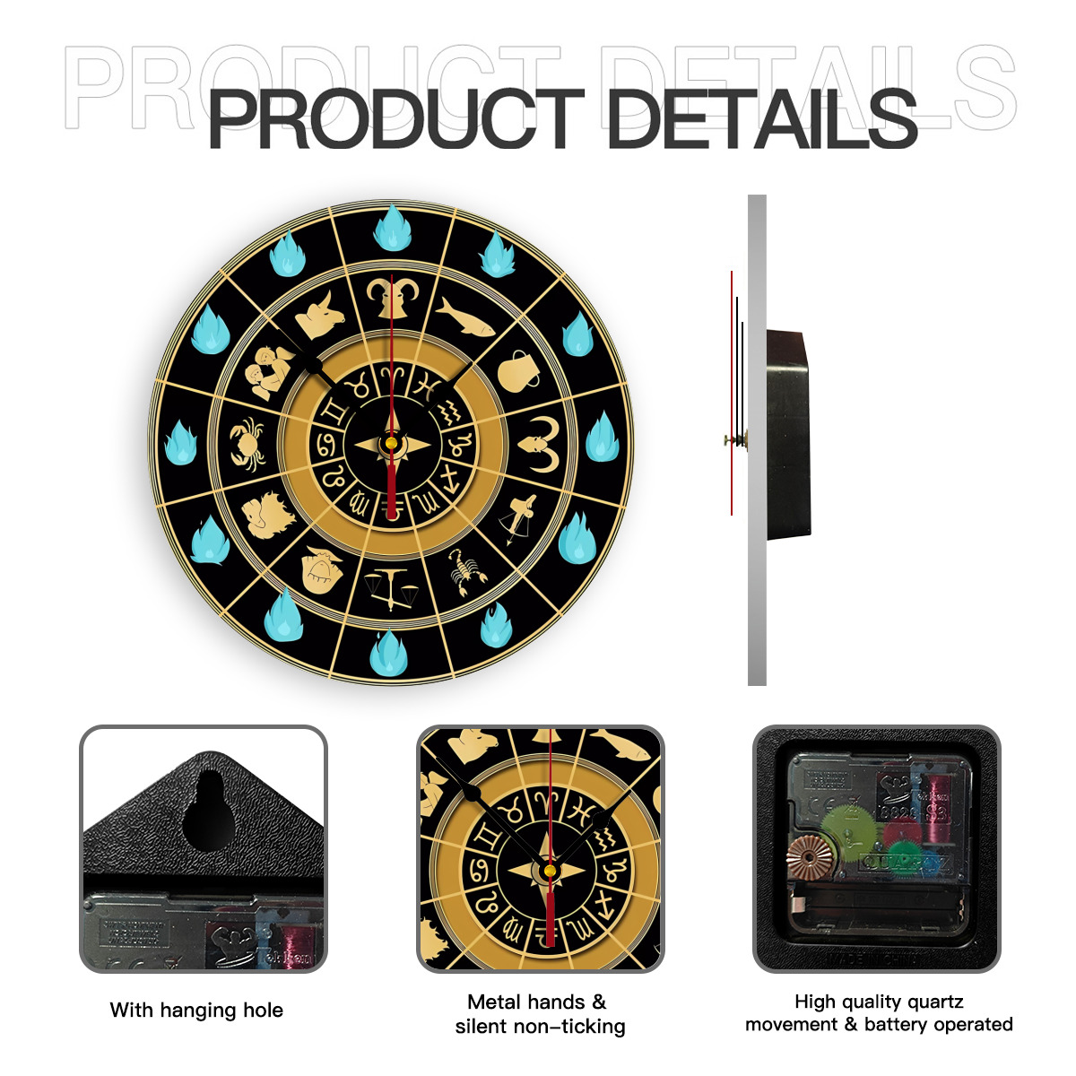 Saint Seiya Clock Wall Clock Modern 3D for Home Office Hotel Restaurant School Decoration - onlinemegasale.com