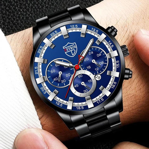 Deyros Luxury Quartz Men's Business Wristwatch - Stainless Steel Casual Watch - onlinemegasale.com Deyros Luxury Quartz Men's Business Wristwatch - Stainless Steel Casual Watch - onlinemegasale.com