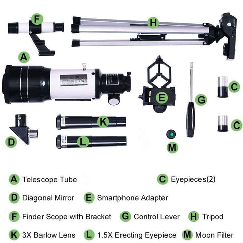 Space Telescope For Kids- 150X High Power Zoom HD Beginners Telescope with Tripod - onlinemegasale.com Space Telescope For Kids- 150X High Power Zoom HD Beginners Telescope with Tripod - onlinemegasale.com