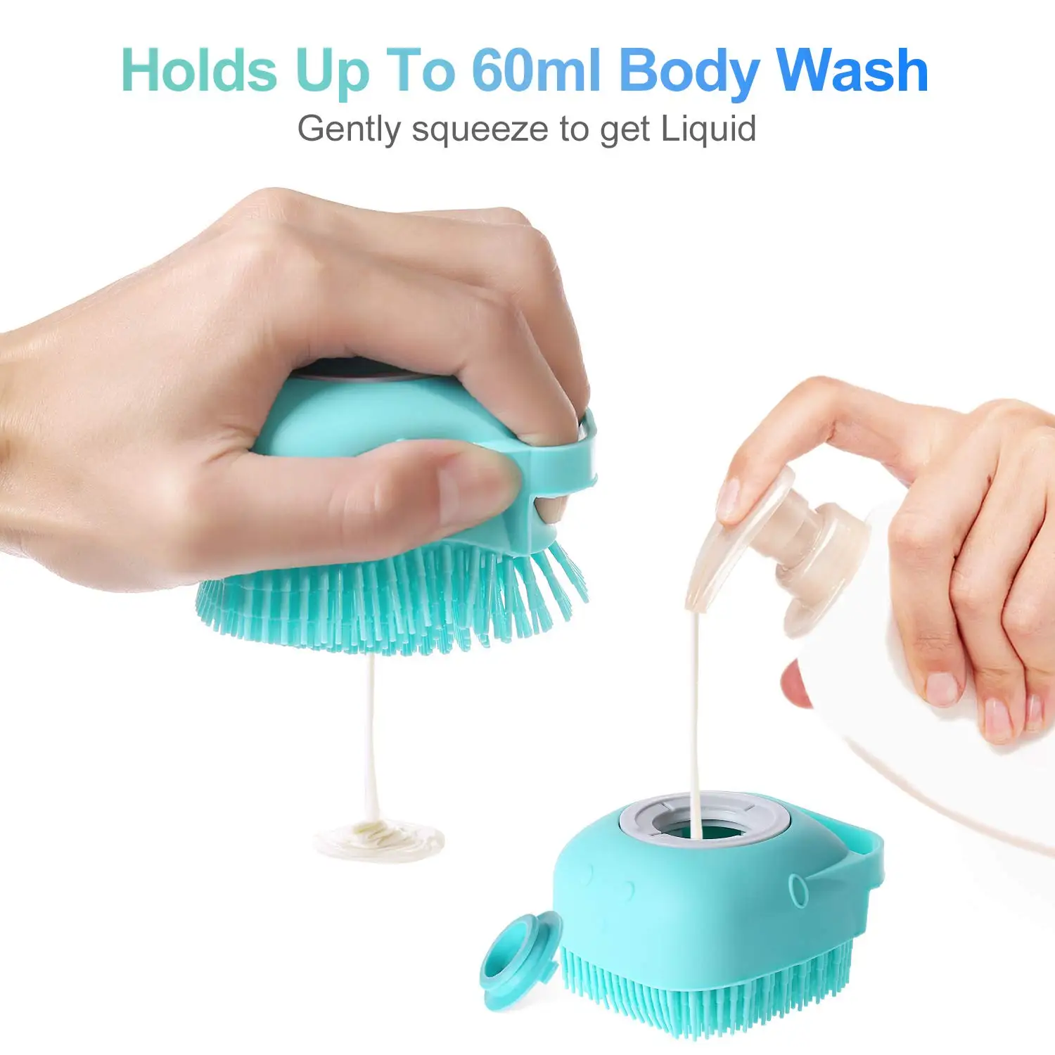 Pet Shampoo Grooming Brush for Bathing and Shedding Short Hair Soft Silicone Rubber Bristle Brushes Massage Comb - onlinemegasale.com