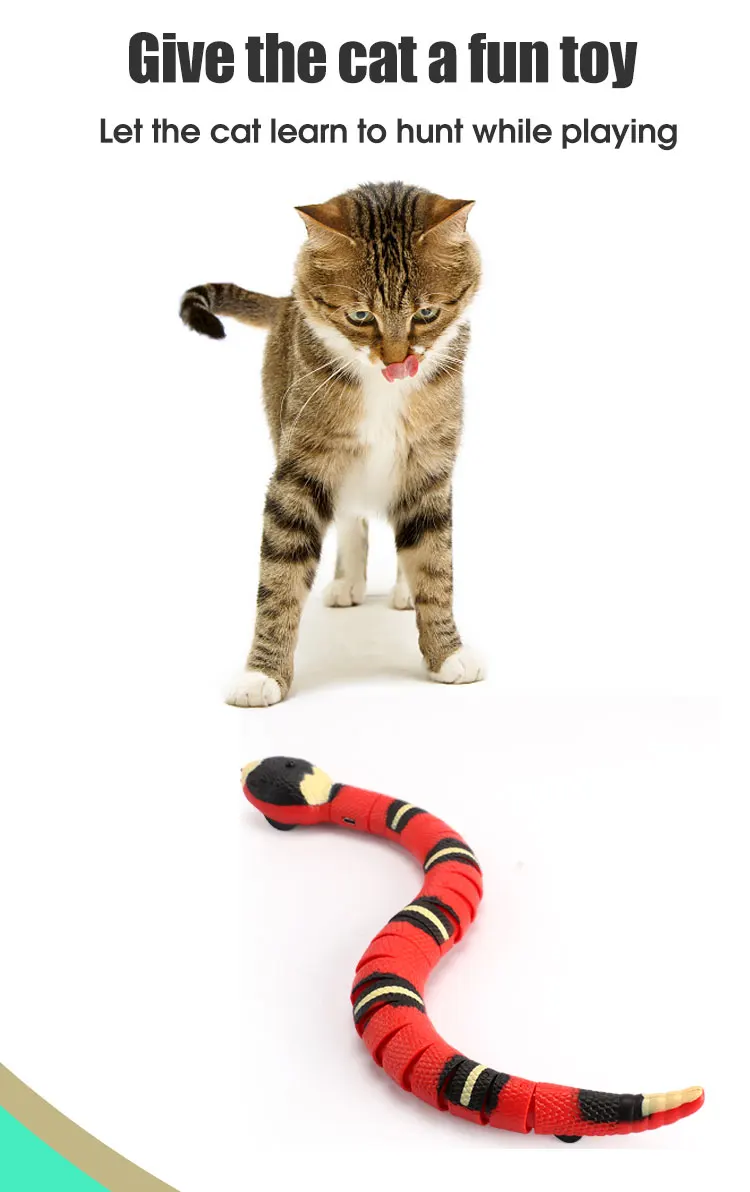 Interactive Cat Electric Snake Toy - onlinemegasale.com