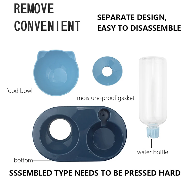 Pet Food Feeding Bowl Drinking Fountain Automatic Feeder Multifunction Bowl - onlinemegasale.com