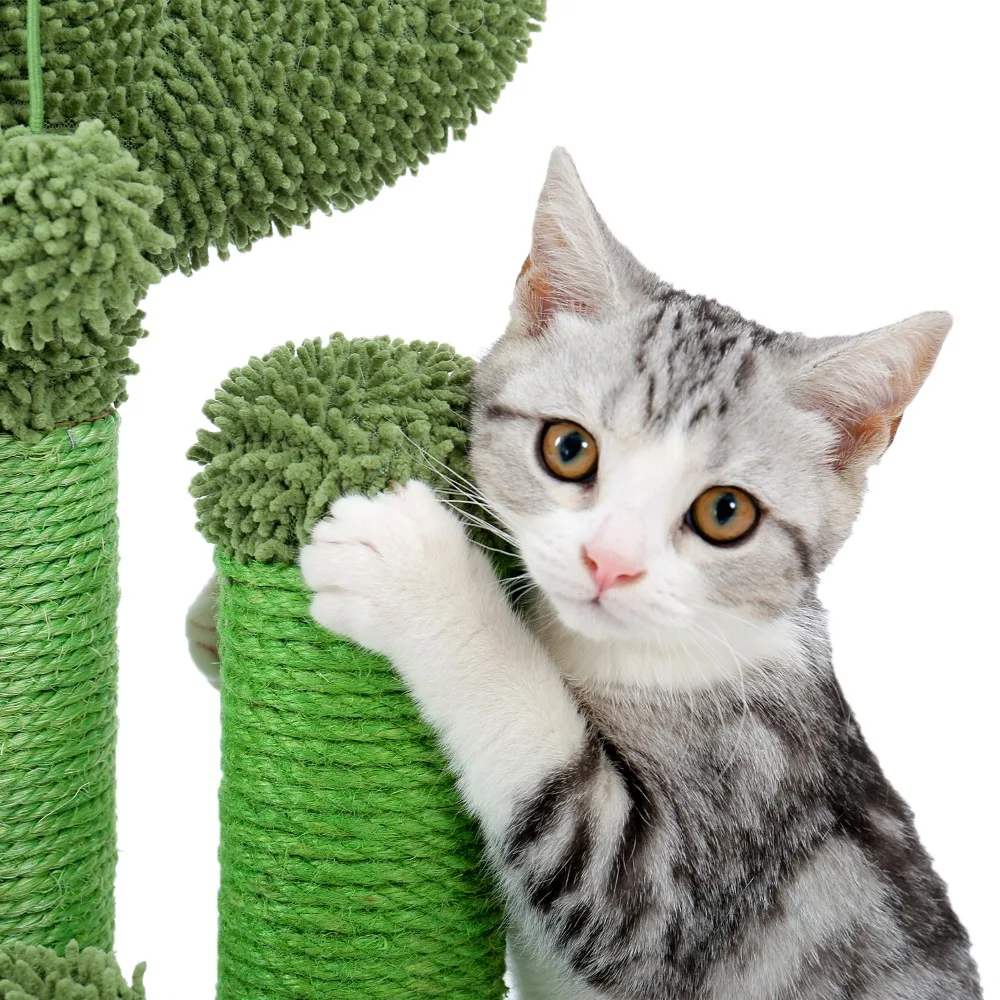 Modern Cat Tree Cactus Tower Scratching Posts For Large Cats - onlinemegasale.com