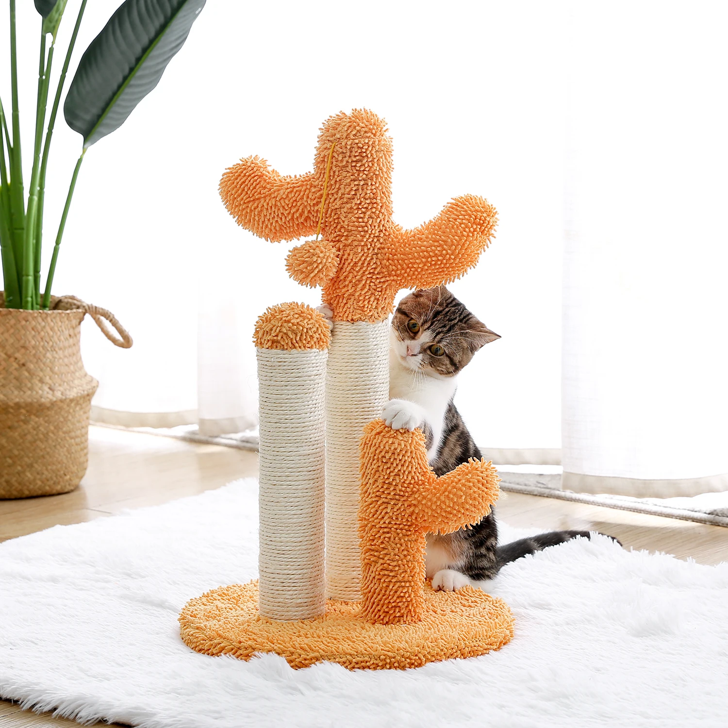 Modern Cat Tree Cactus Tower Scratching Posts For Large Cats - onlinemegasale.com