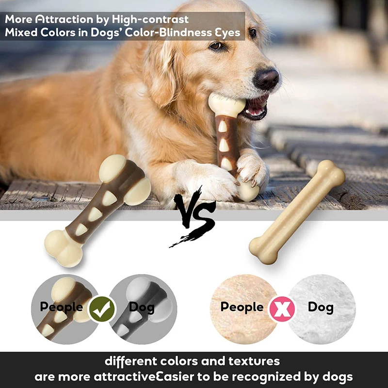 Eco-friendly Durable Dog Bone For Aggressive Chewers - Beef Flavored - onlinemegasale.com
