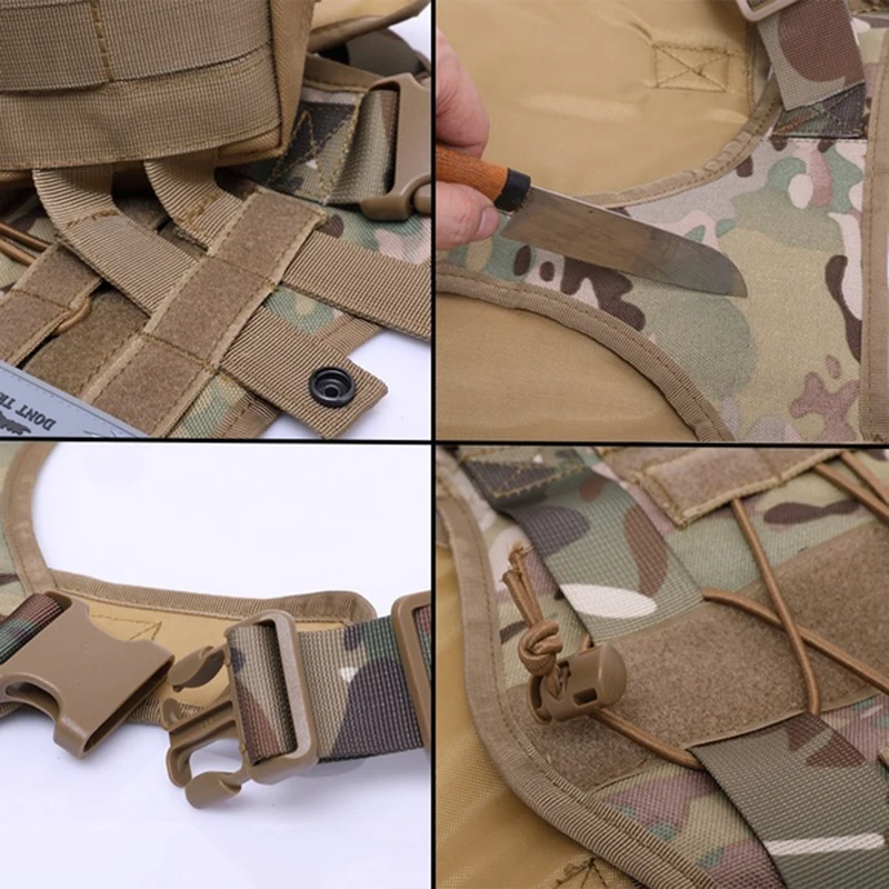 Tactical Breathable Adjustable Dog Vest harness - onlinemegasale.com