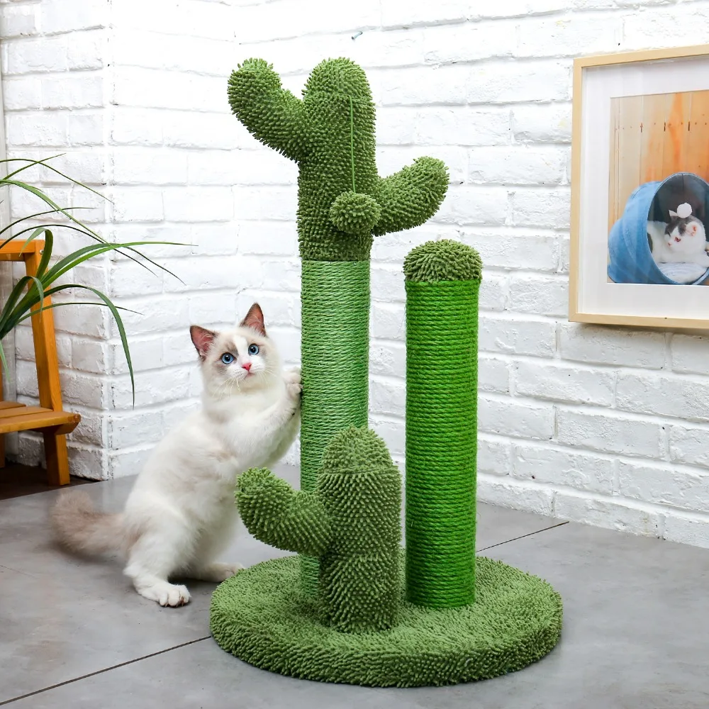 Modern Cat Tree Cactus Tower Scratching Posts For Large Cats - onlinemegasale.com