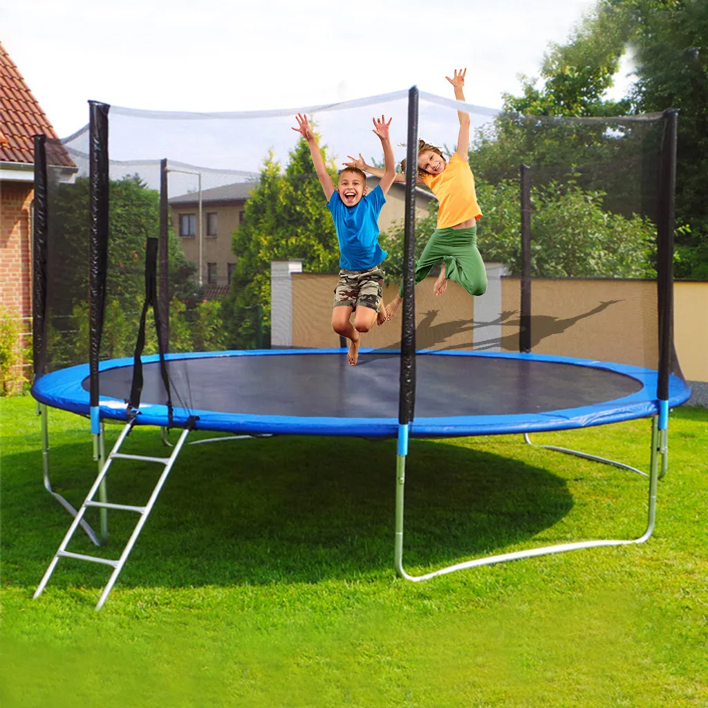 12ft Premium Trampoline With Safety Enclosure Net For Kids & Adults - onlinemegasale.com