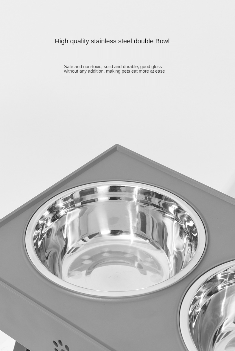 Lift Pet Bowls Dog Food Feeder Stainless Steel Drinking Dish Feeder Puppy Feeding - onlinemegasale.com