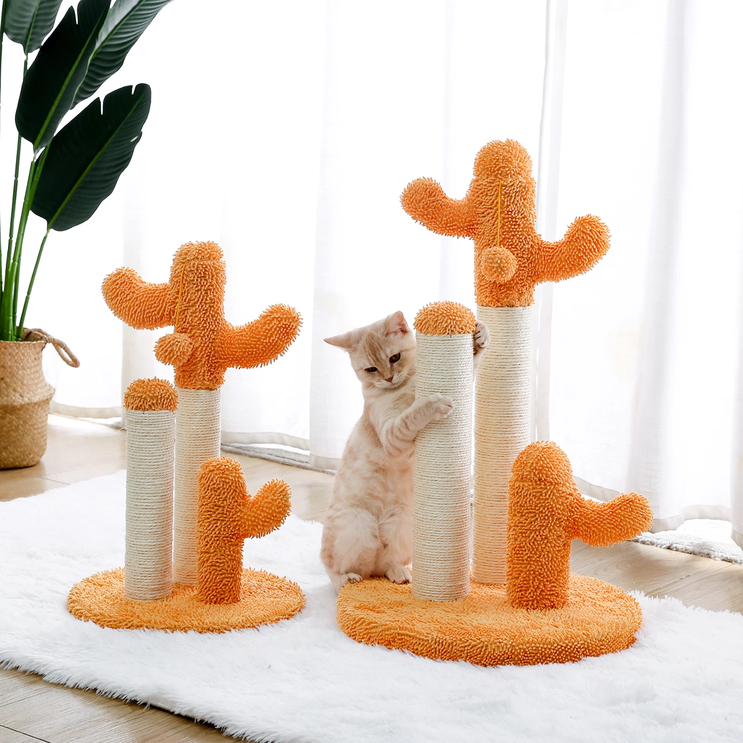 Modern Cat Tree Cactus Tower Scratching Posts For Large Cats - onlinemegasale.com