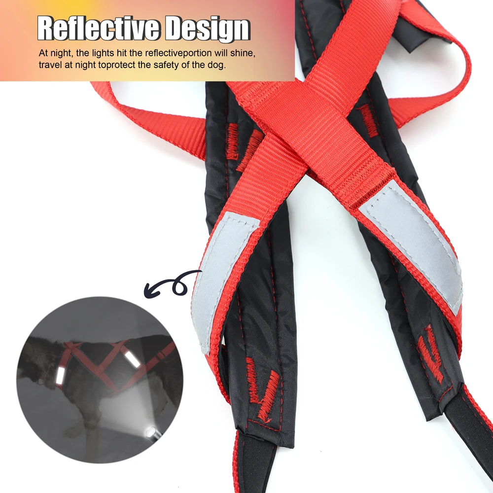Waterproof Reflective Dog Harness for Sledding & Outdoor Adventures - onlinemegasale.com