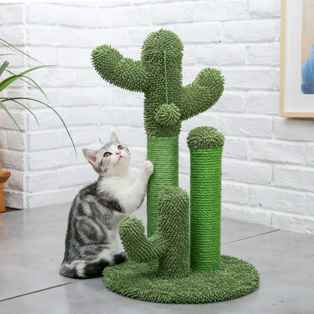 Modern Cat Tree Cactus Tower Scratching Posts For Large Cats - onlinemegasale.com