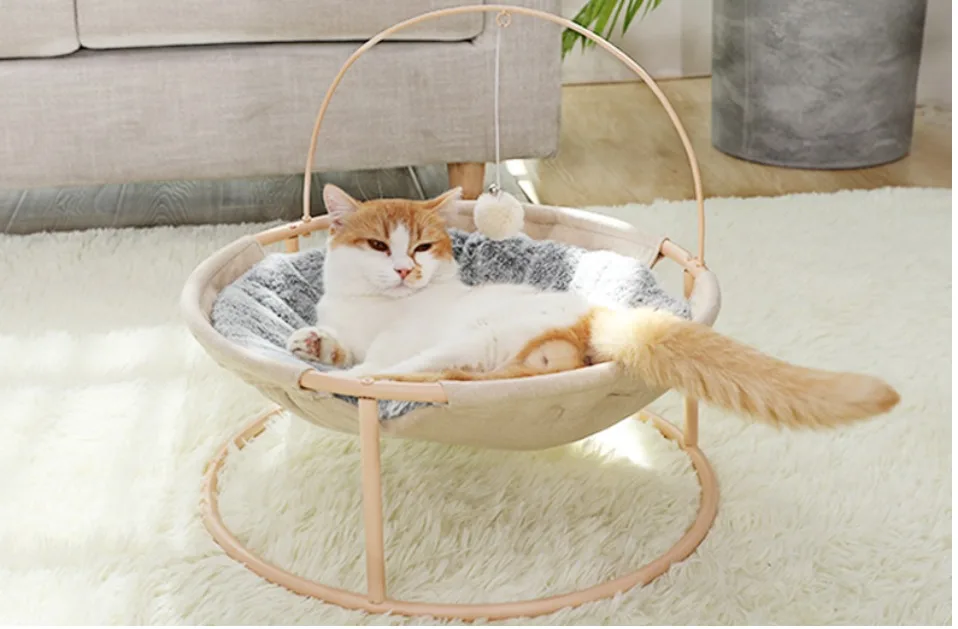Pet Hammock Cats Beds Indoor Cat House Mat Warm Small Bed Kitten - onlinemegasale.com