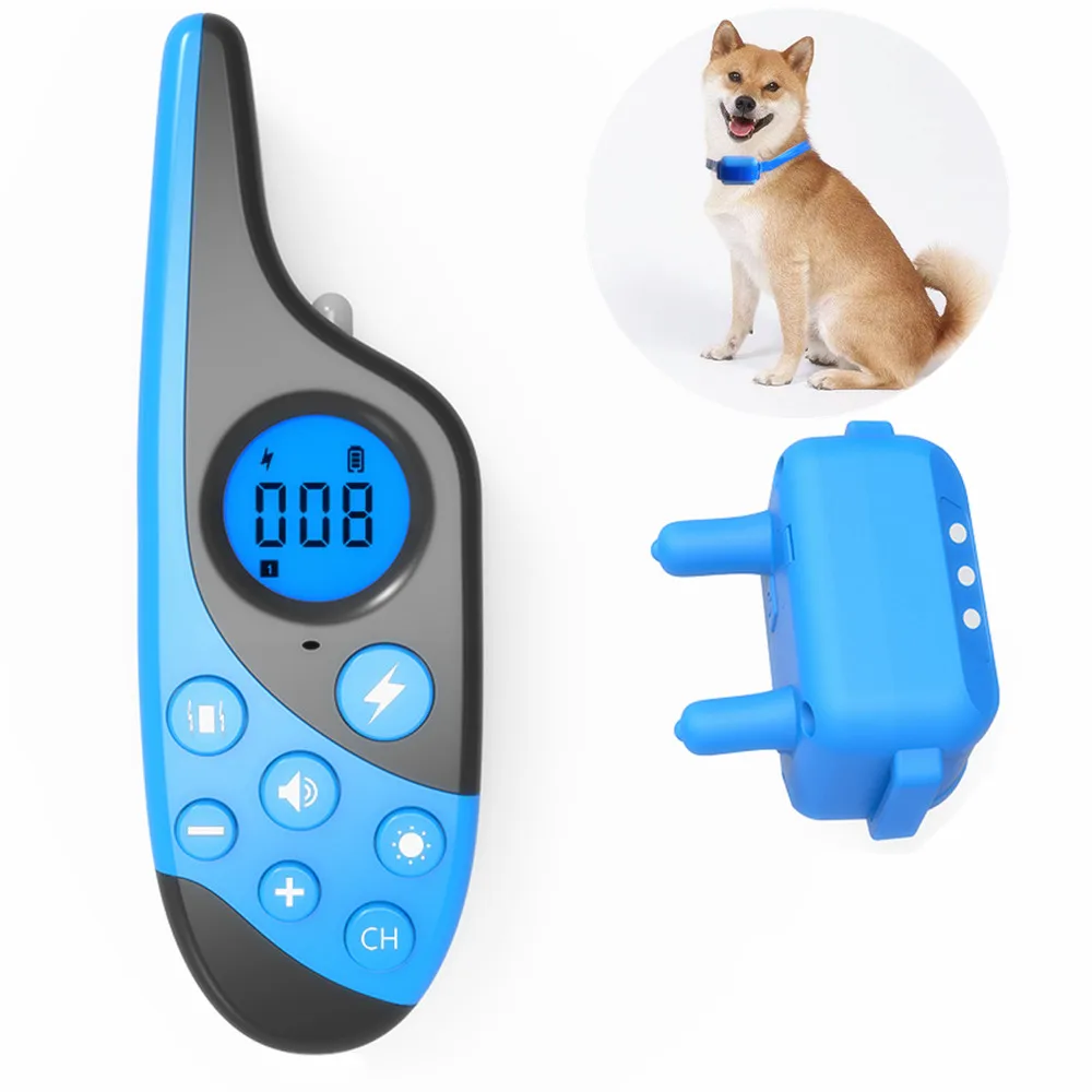 Waterproof Rechargeable Shock Sound Vibration Anti-Bark Remote Control Dog Training Collar - onlinemegasale.com