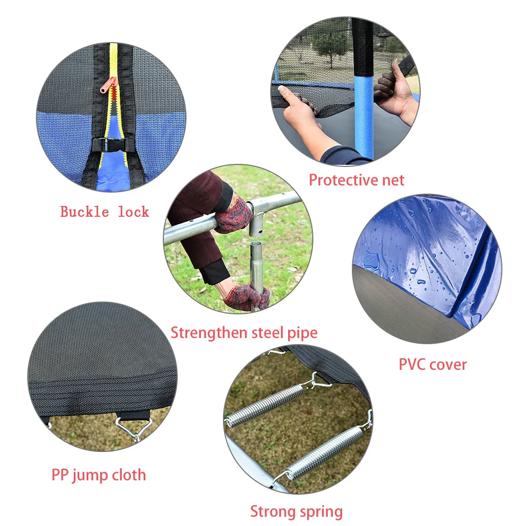 12ft Premium Trampoline With Safety Enclosure Net For Kids & Adults - onlinemegasale.com