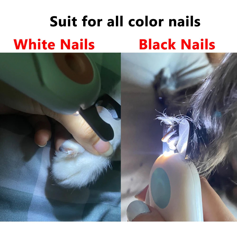 Professional LED Safety Pet Nail Clippers Stainless Steel Convenient Nail Cutter - onlinemegasale.com
