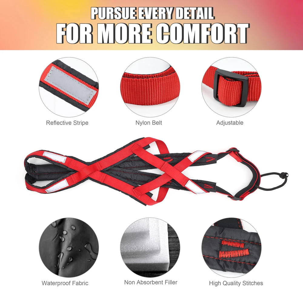 Waterproof Reflective Dog Harness for Sledding & Outdoor Adventures - onlinemegasale.com