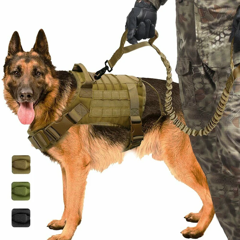 Tactical Breathable Adjustable Dog Vest harness - onlinemegasale.com