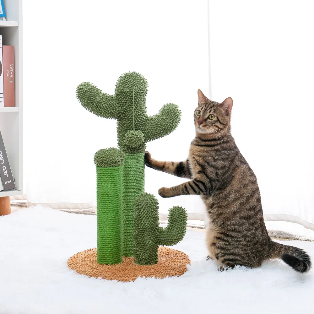 Modern Cat Tree Cactus Tower Scratching Posts For Large Cats - onlinemegasale.com