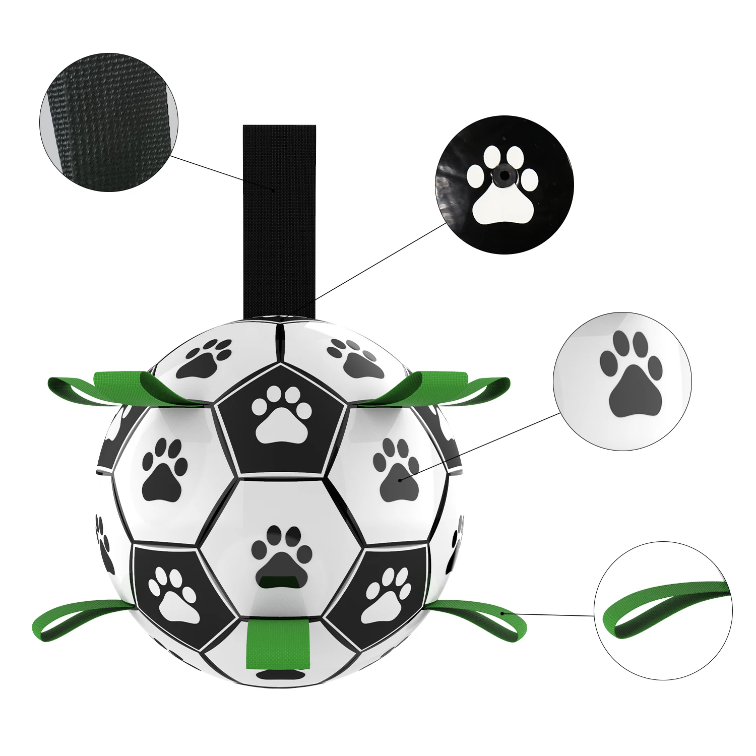 Durable Dog Ball IQ Puzzle Chew Toy Ball - 6.5in - onlinemegasale.com