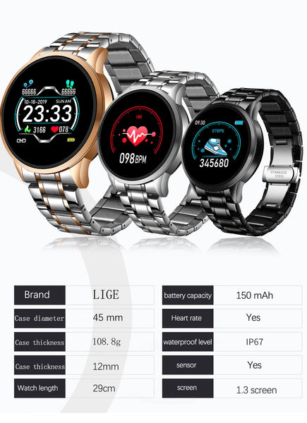 Lige Luxury Smart Watch - Sports Smart Wristwatch For Men IOS & Android - onlinemegasale.com Lige Luxury Smart Watch - Sports Smart Wristwatch For Men IOS & Android - onlinemegasale.com