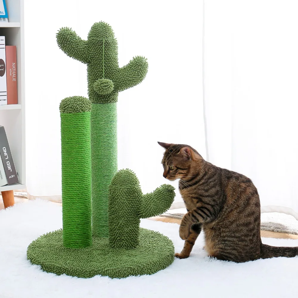 Modern Cat Tree Cactus Tower Scratching Posts For Large Cats - onlinemegasale.com