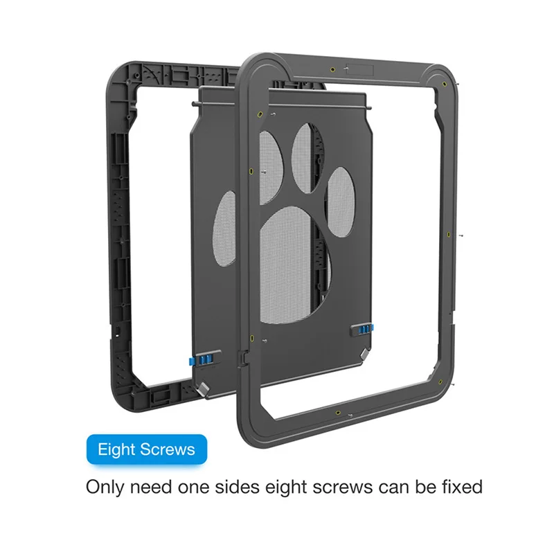 4-Way-Lockable-Plastic-Pet-Big-Dog-Cat-Door-for-Screen-Window-Safety-Flap-Gates-Pet (2)