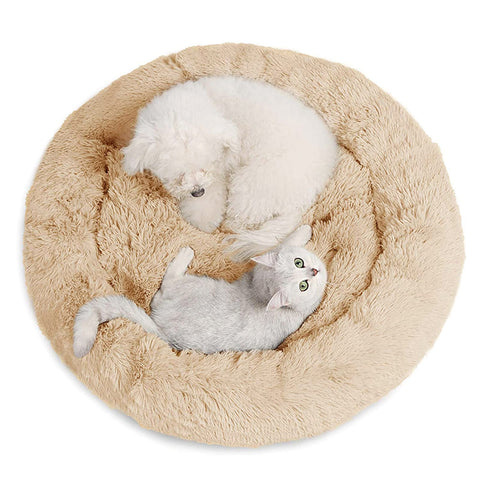 Dog Cat Soft Fluffy Calming Cushion Bed - onlinemegasale.com