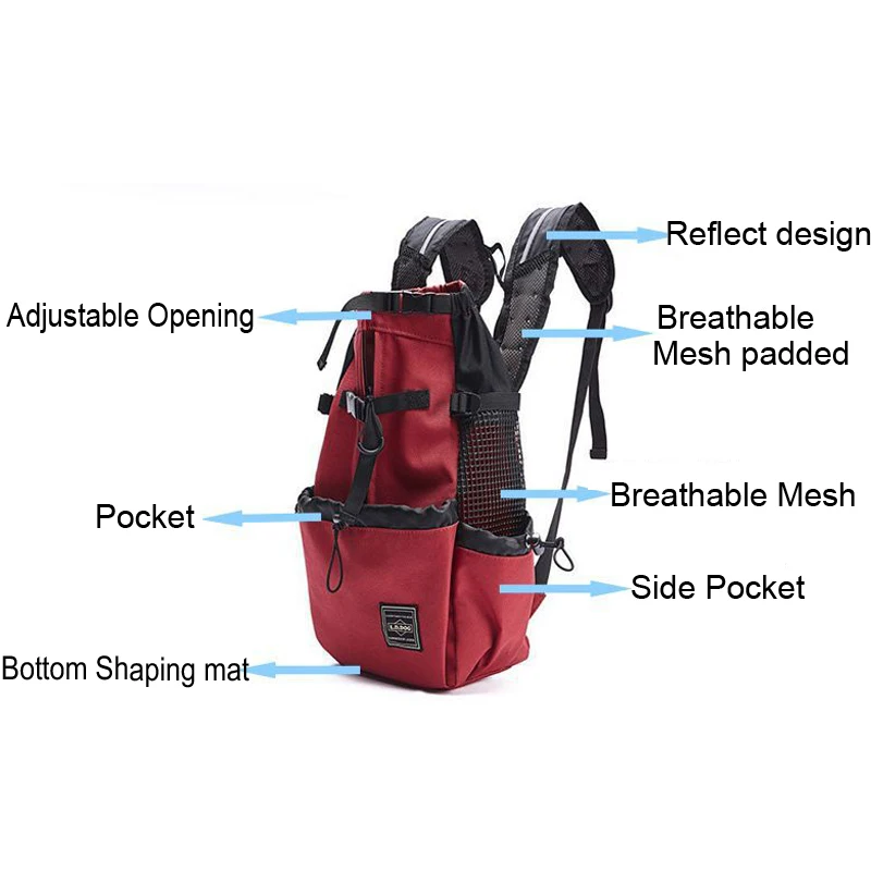 Dog Backpack Carrier Hiking Bag - onlinemegasale.com