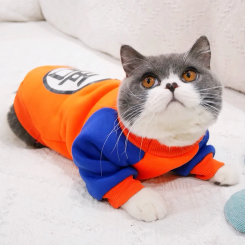 Fashion Cat Costume Vest Hoodie Sweatshirt Outfit - onlinemegasale.com