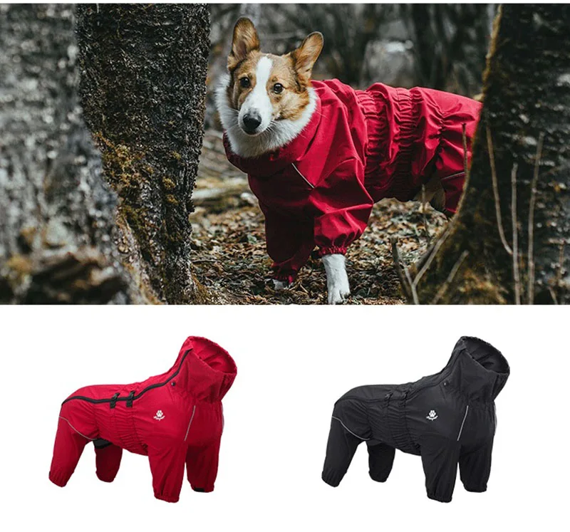 Dog Outdoor Waterproof Reflective Raincoat Medium Large Dogs - onlinemegasale.com