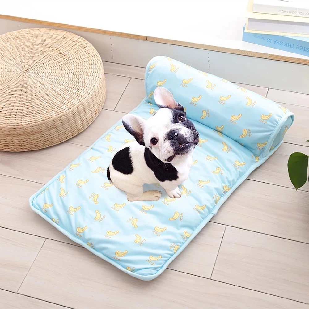 Dog Cooling Mat Breathable Bed With Pillow - onlinemegasale.com