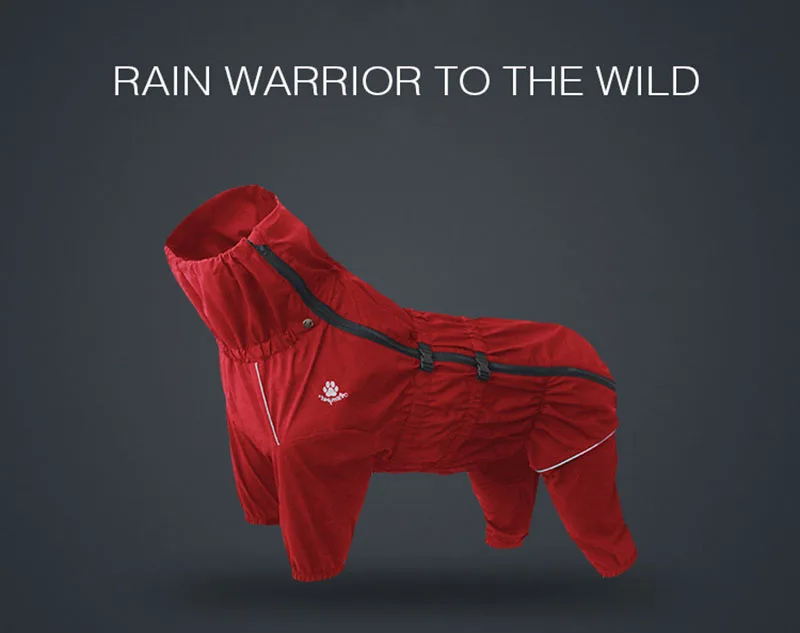 Dog Outdoor Waterproof Reflective Raincoat Medium Large Dogs - onlinemegasale.com