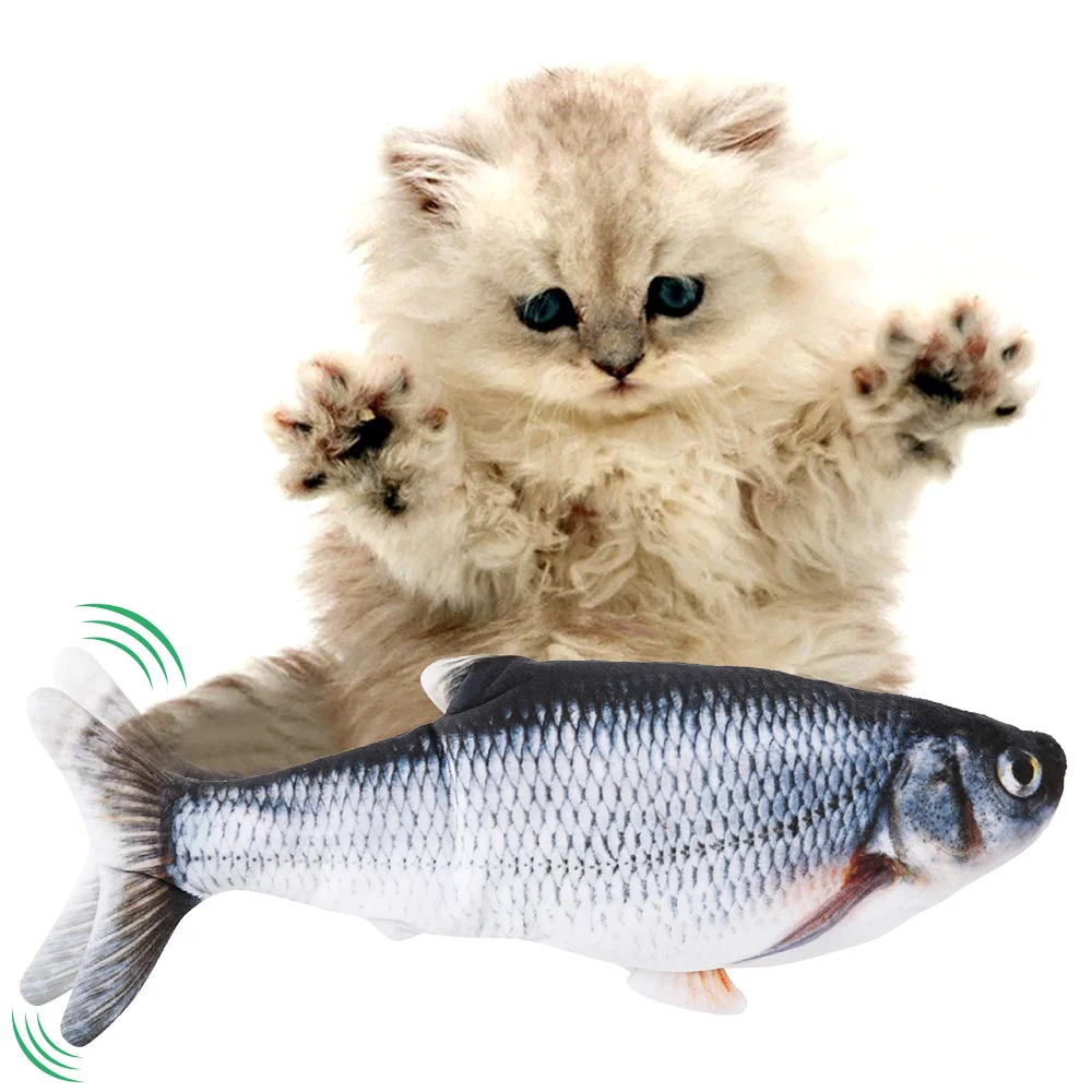 Electric Cat Toy 3D Fish USB Charging Simulation Fish Interactive Cat Toys - onlinemegasale.com
