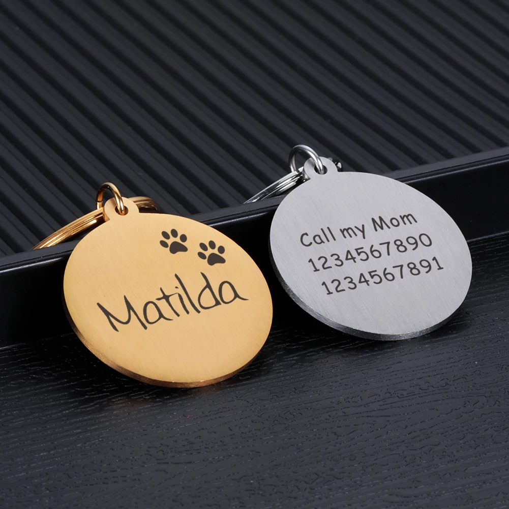 Engraved Pet ID Tag Personalized Custom Name Pendant - onlinemegasale.com Engraved Pet ID Tag Personalized Custom Name Pendant - onlinemegasale.com