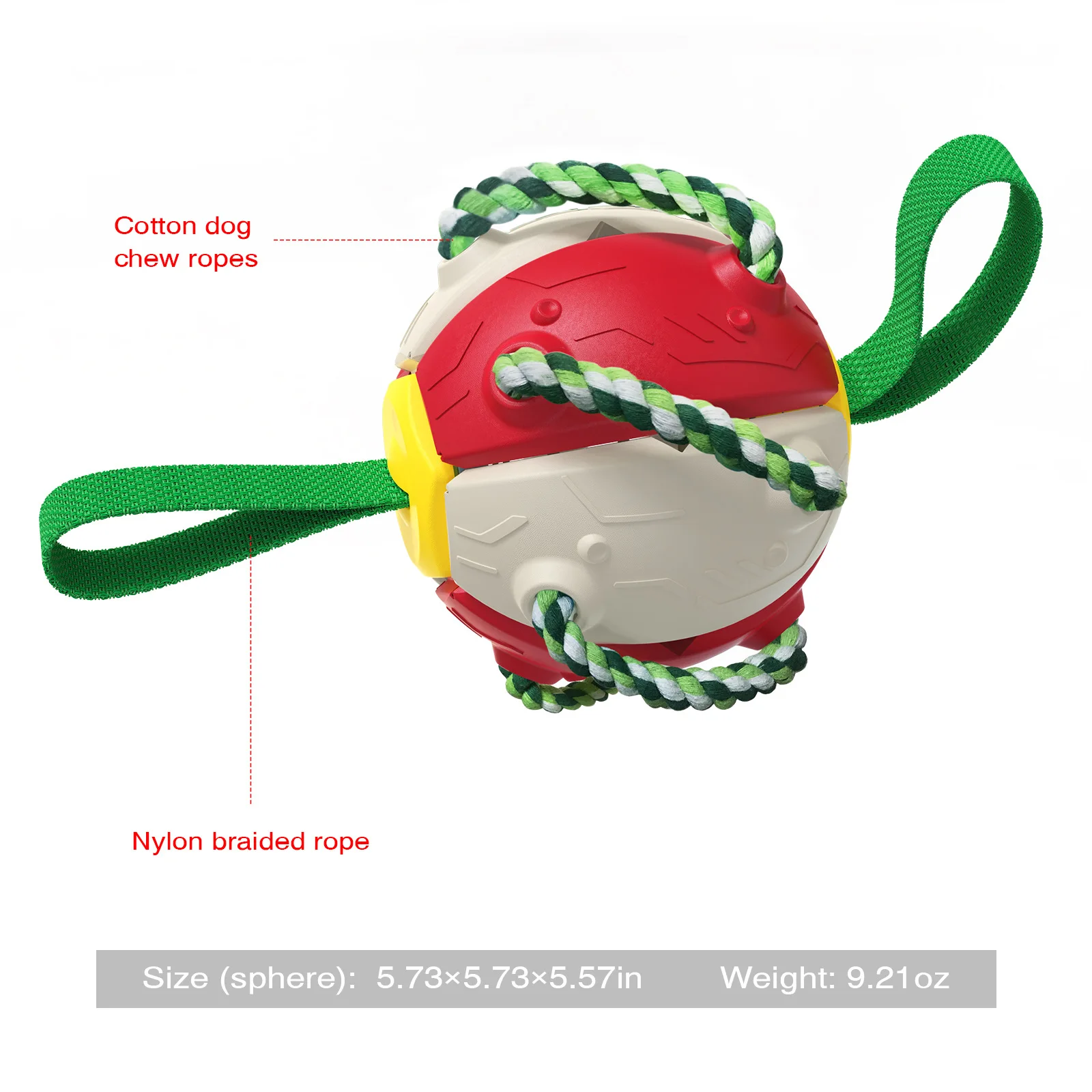 Interactive Dog Soccer Ball Toy with Durable Grab Tabs - onlinemegasale.com