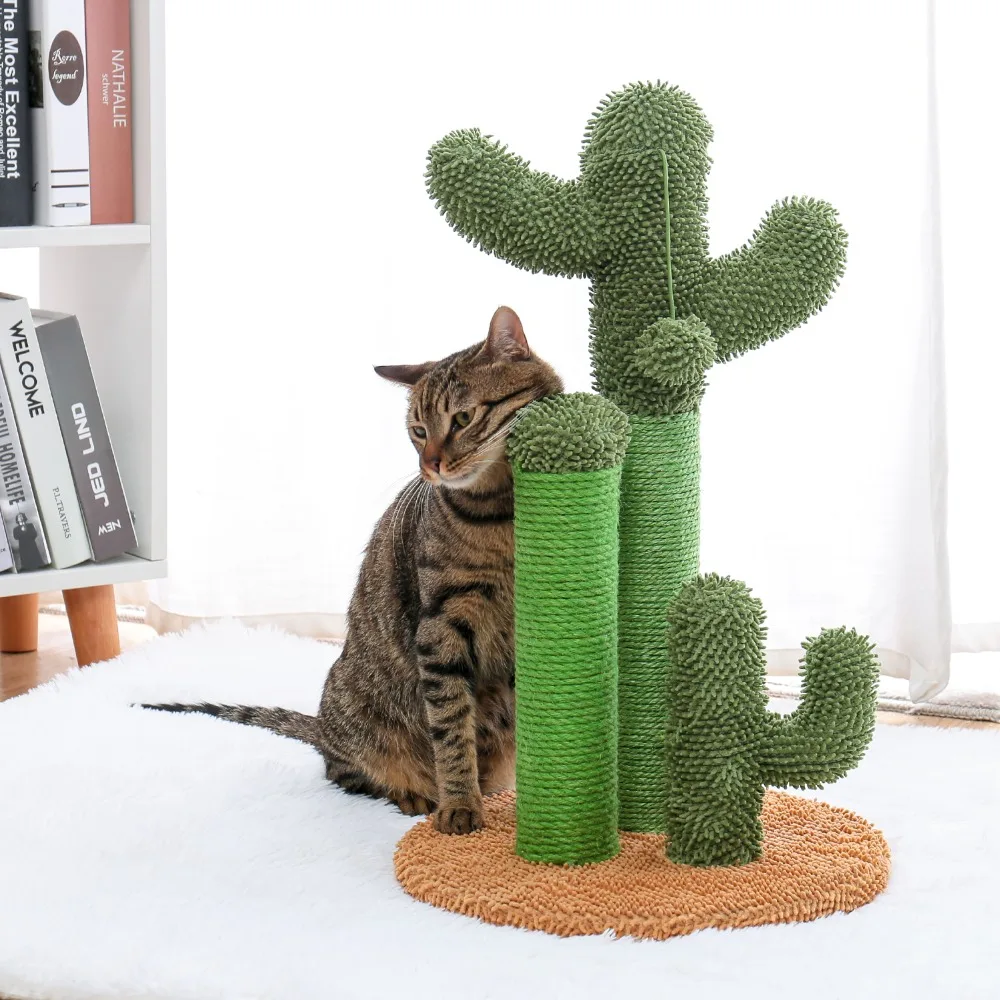 Modern Cat Tree Cactus Tower Scratching Posts For Large Cats - onlinemegasale.com