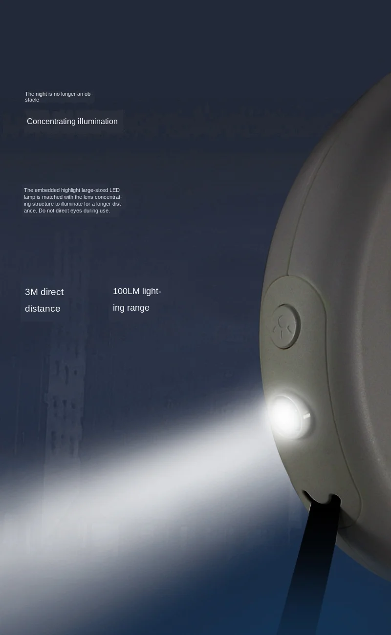 Retractable Dog Leash Led lighting Flexible Traction Rope Belt 10ft - onlinemegasale.com