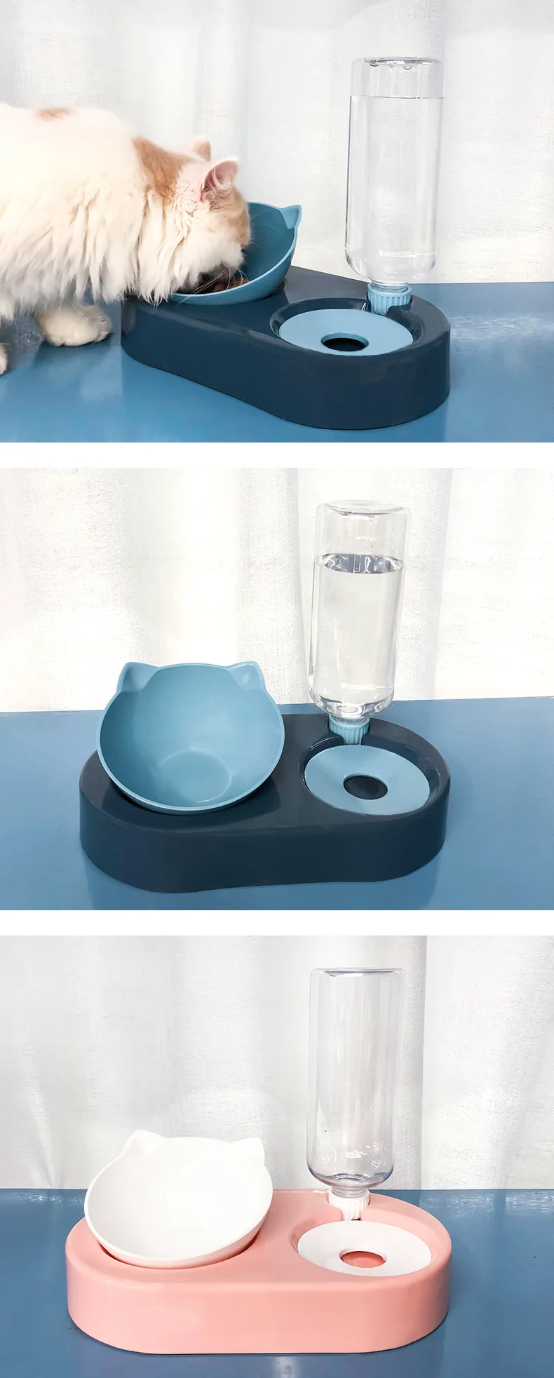 Pet Food Feeding Bowl Drinking Fountain Automatic Feeder Multifunction Bowl - onlinemegasale.com